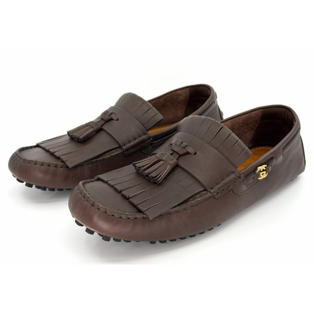 Gucci Shoes Mens Driver Interlocking G Logo Leather Moccasins Italy US Size 12 - Picture 9 of 16